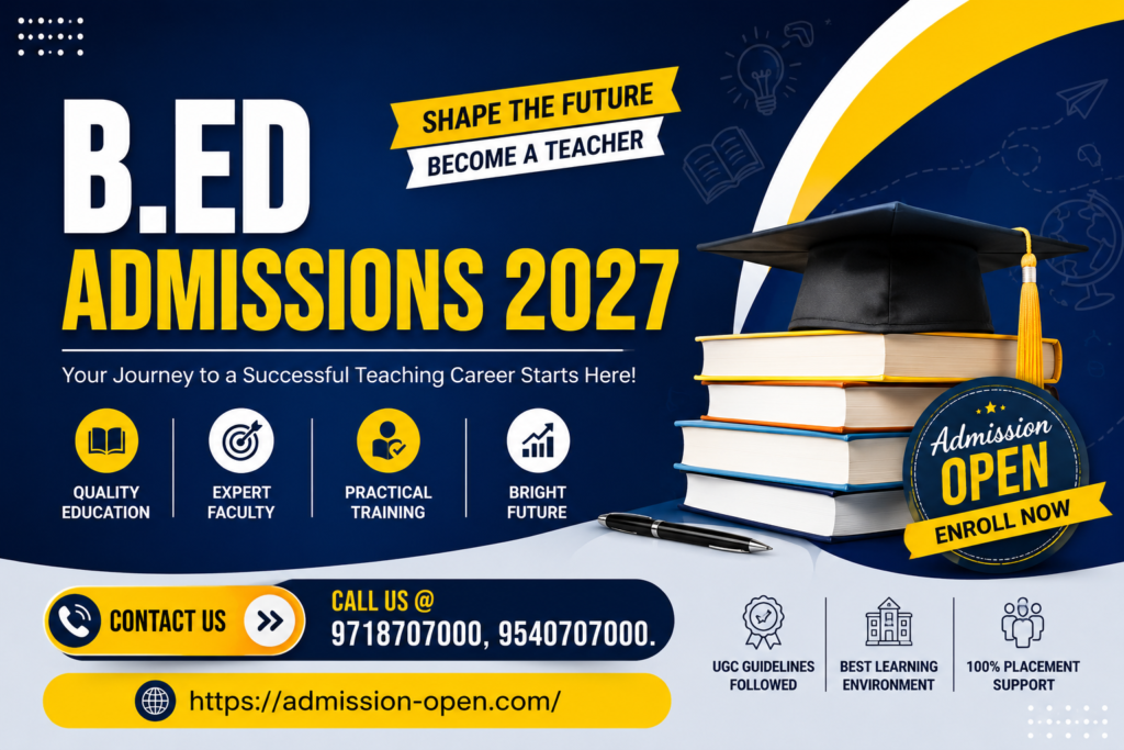 B.Ed Admission Open