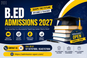 B.Ed Admission Open