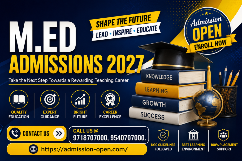 M.Ed Admission Open